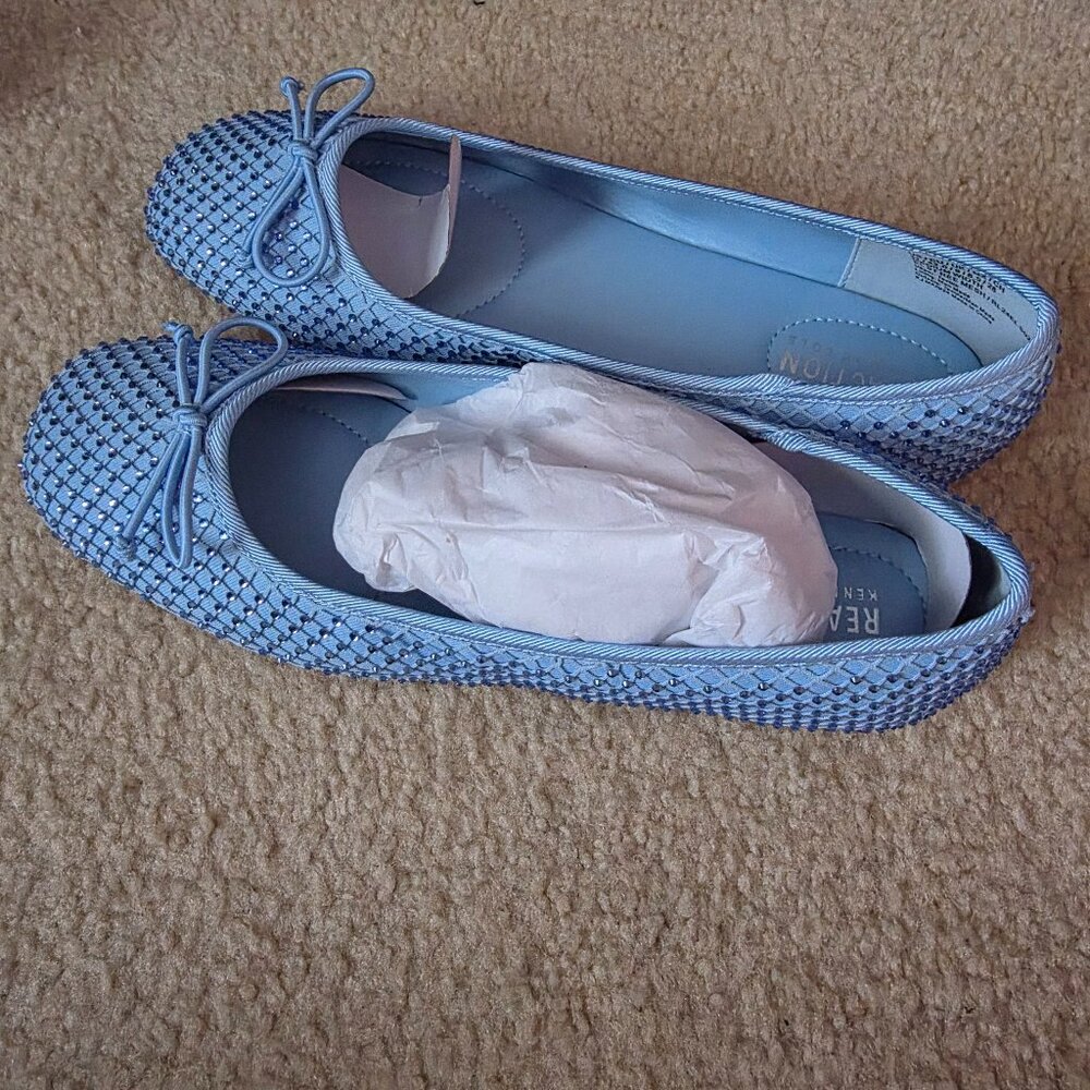 Kenneth Cole Elstree mesh Sky Blue Flats